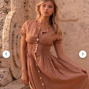 Pink LINEN dress NWOT